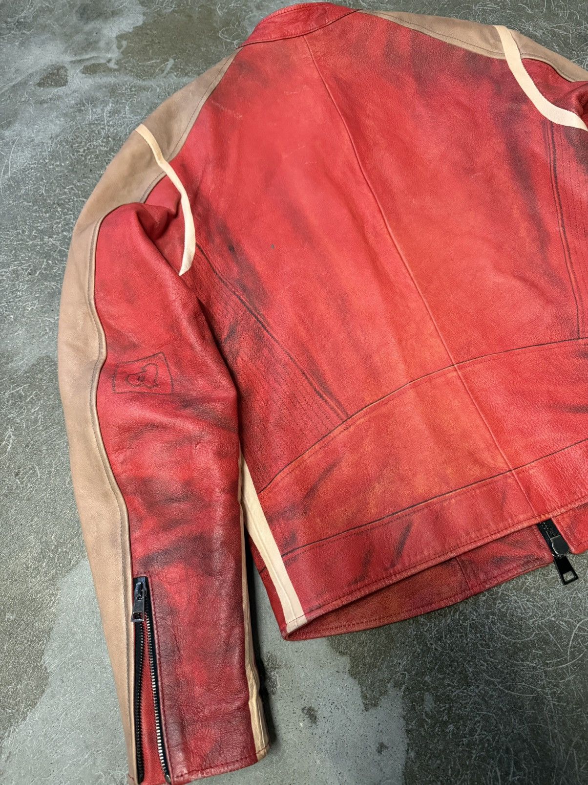 Diesel Diesel Distressed Leather Jacket Size US S / EU 44-46 / 1 - 5 Thumbnail