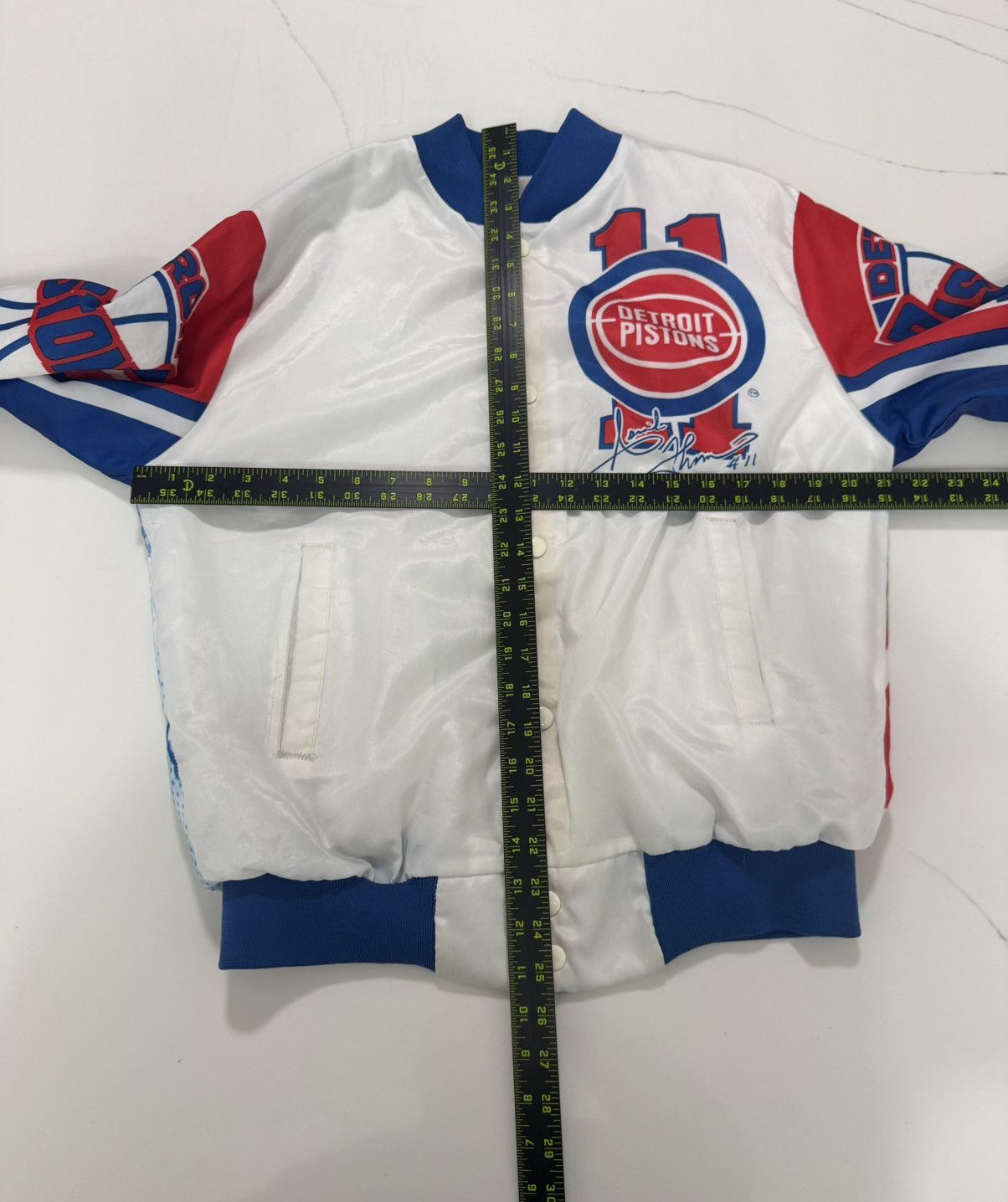 Chalk Line 🔥 Vintage Isiah Thomas Detroit Pistons Jacket 🔥 Size US L / EU 52-54 / 3 - 4 Thumbnail