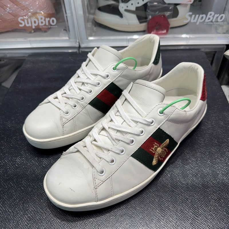 Gucci Gucci Ace Leather Fashion Sneakers for Men 0079 Size US 9 / EU 42 - 1 Thumbnail