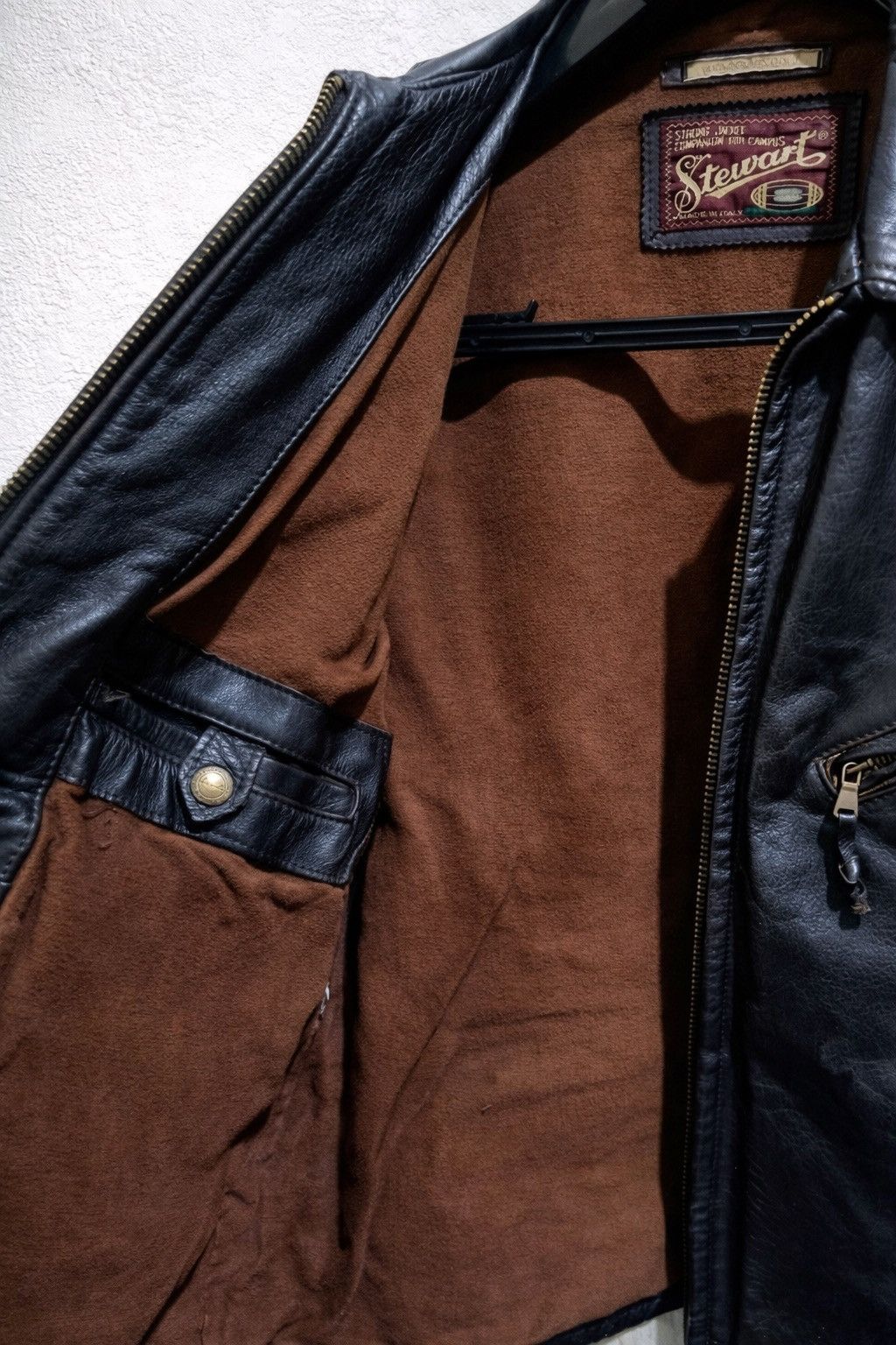 Schott VINTAGE 90's HALF BELT STEERHIDE LEATHER JACKET Size US L / EU 52-54 / 3 - 4 Thumbnail