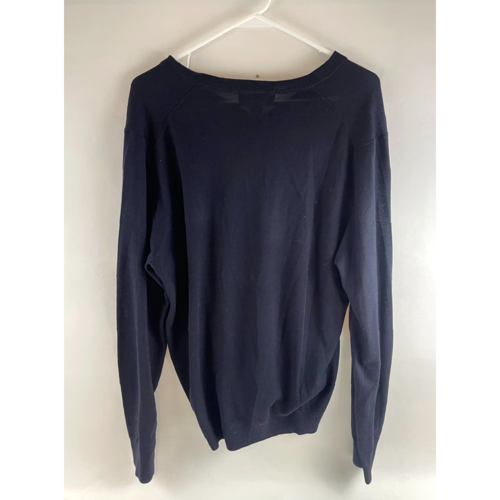 Brooks Brothers Brooks Brothers Sweater, Brand Pullover, Sweater, Men L, Navy Blue, Wool Blend, Regular Fit, Long Sleeve, Boat Neck, Solid, Pullover, Adult Mens Size L / US 10 / IT 46 - 2 Thumbnail