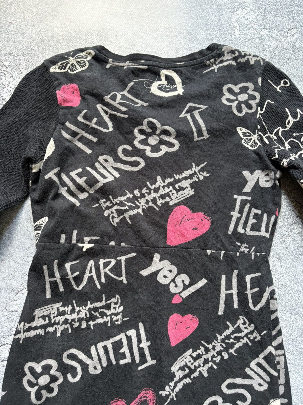 Jean Paul Gaultier Vintage Desigual JPG Vibe Y2K Hearts Graffiti Print Dress Size S / US 4 / IT 40 - 13 Thumbnail