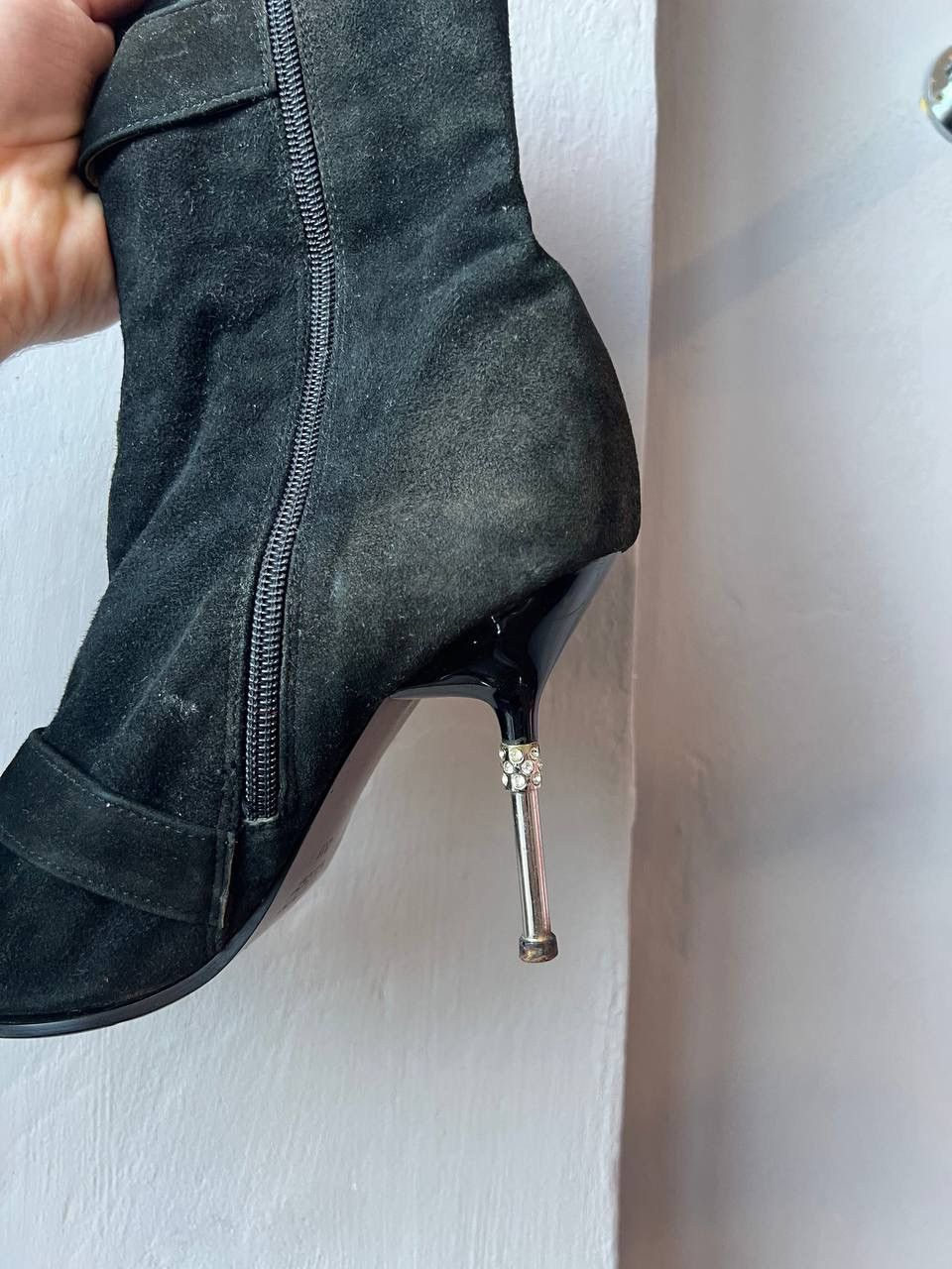 Gucci 1960/70 GUCCI MADE IN ITALY BLACK SUEDE BOOTS HEELS SIZE 38 Size US 8 / IT 38 - 8 Thumbnail