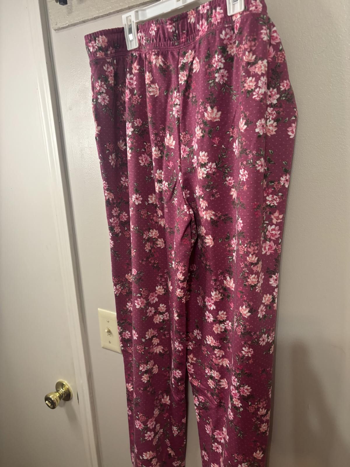 Designer Lacey Chabert Floral Print Lounge Pants with Drawstring Size ONE SIZE - 4 Thumbnail