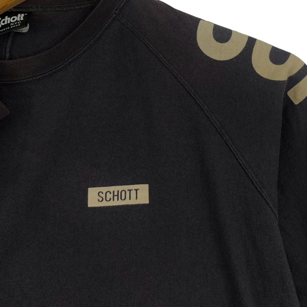 Schott Vintage SCHOTT NYC BROS Natural Faded Trash Tee Shir Size US XXL / EU 58 / 5 - 3 Thumbnail