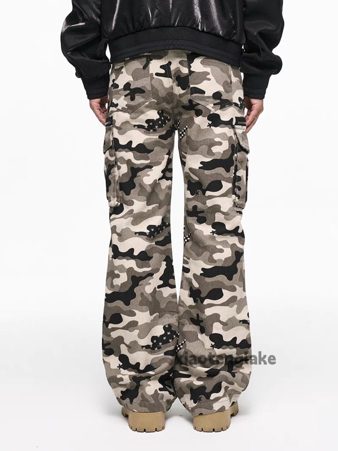 Designer × Japanese Brand × Vintage Unisex full pattern camo hiphop yuppie bootcut pants Size US 32 / EU 48 - 4 Thumbnail