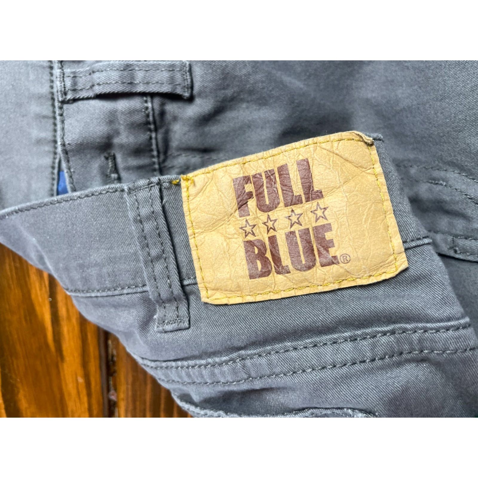 Vintage Full Blue Jeans Men's 34x30 Gray Denim Pockets Jeans Size US 34 / EU 50 - 5 Thumbnail
