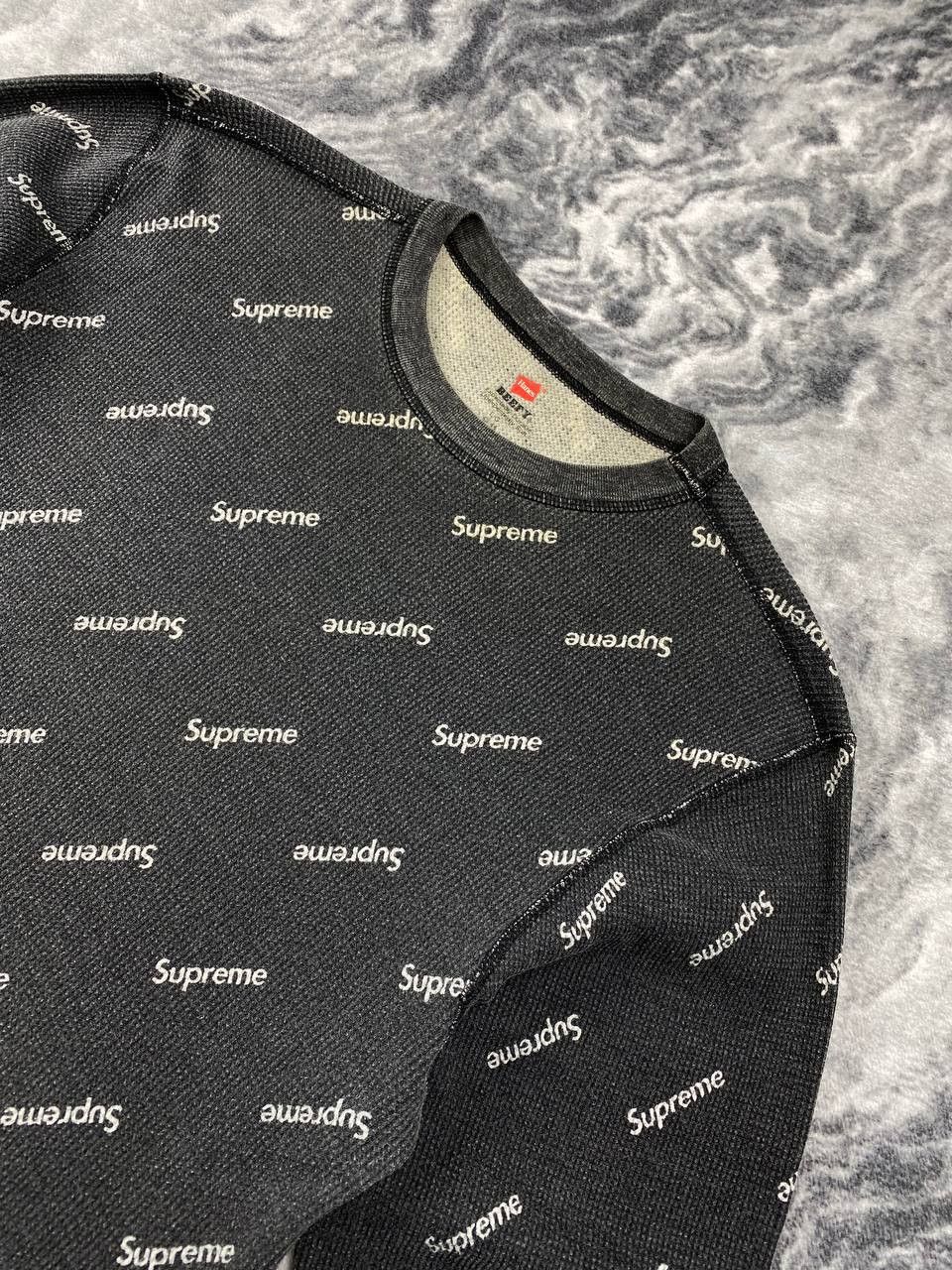 Supreme Supreme Hanes Collab Thermal Crew Long Sleeve Monogram Size US L / EU 52-54 / 3 - 2 Thumbnail
