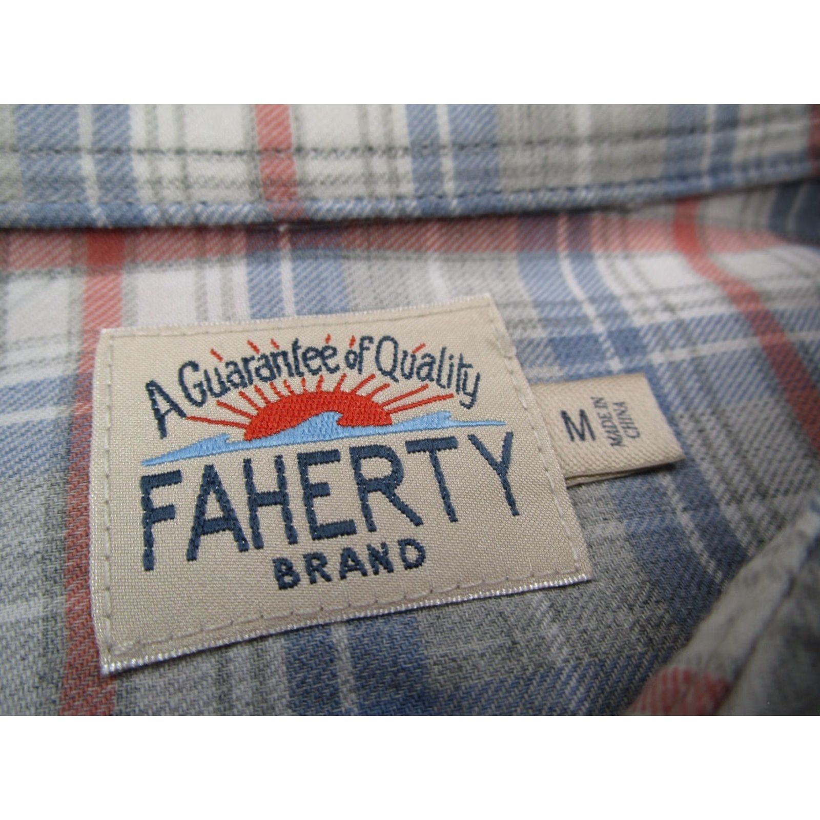 Faherty Faherty Shirt Mens M Gray Check Button-Up Long Sleeve Lightweight Casual Travel - Button-Down, Cotton, 100% Cotton, Regular Fit, Made in China Mens Size US M / EU 48-50 / 2 - 3 Thumbnail