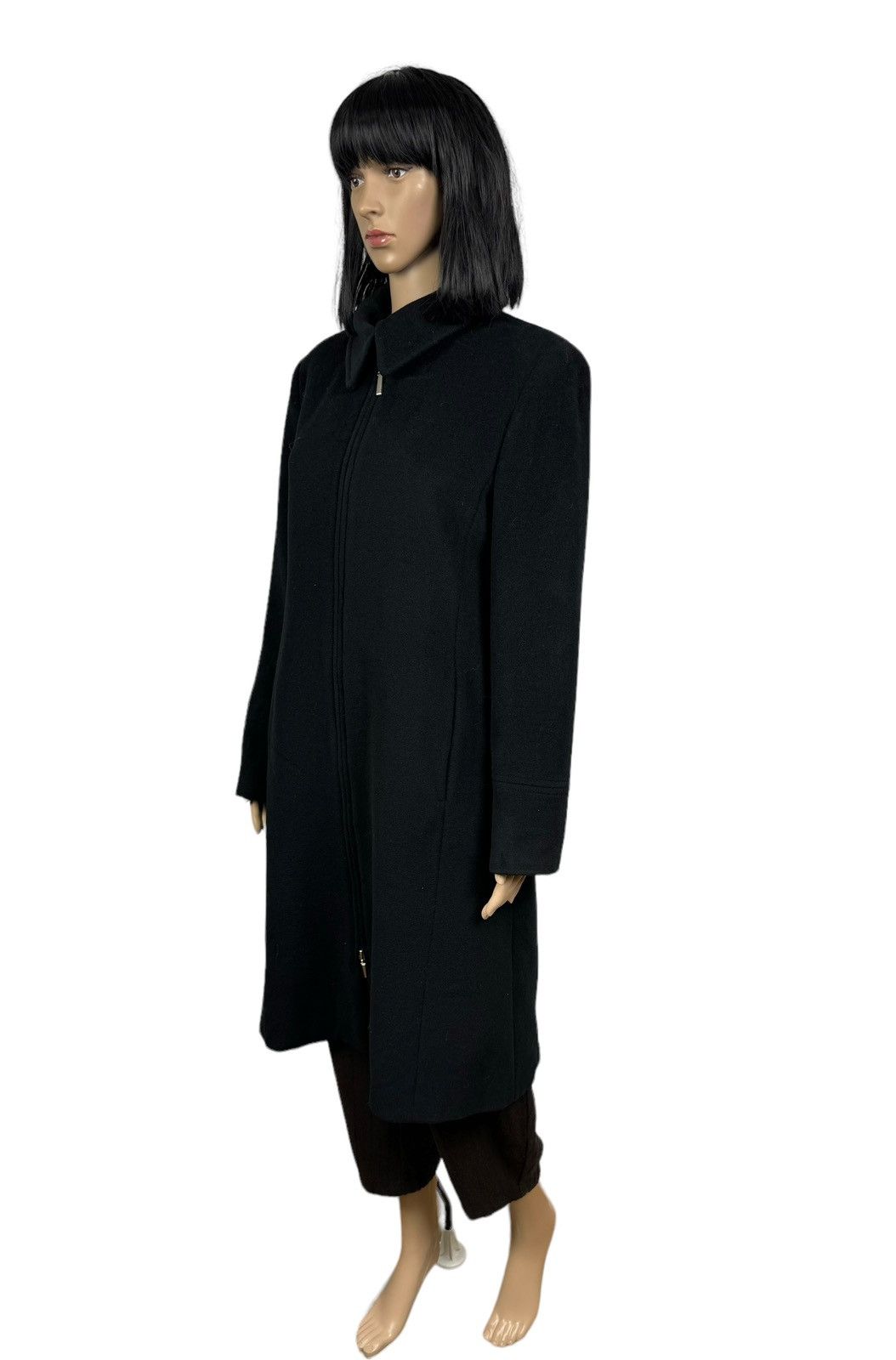 MAX&Co. Max&Co Wool-Angora Zip Coat Leather Trim size IT44 US10 Size M / US 6-8 / IT 42-44 - 6 Thumbnail