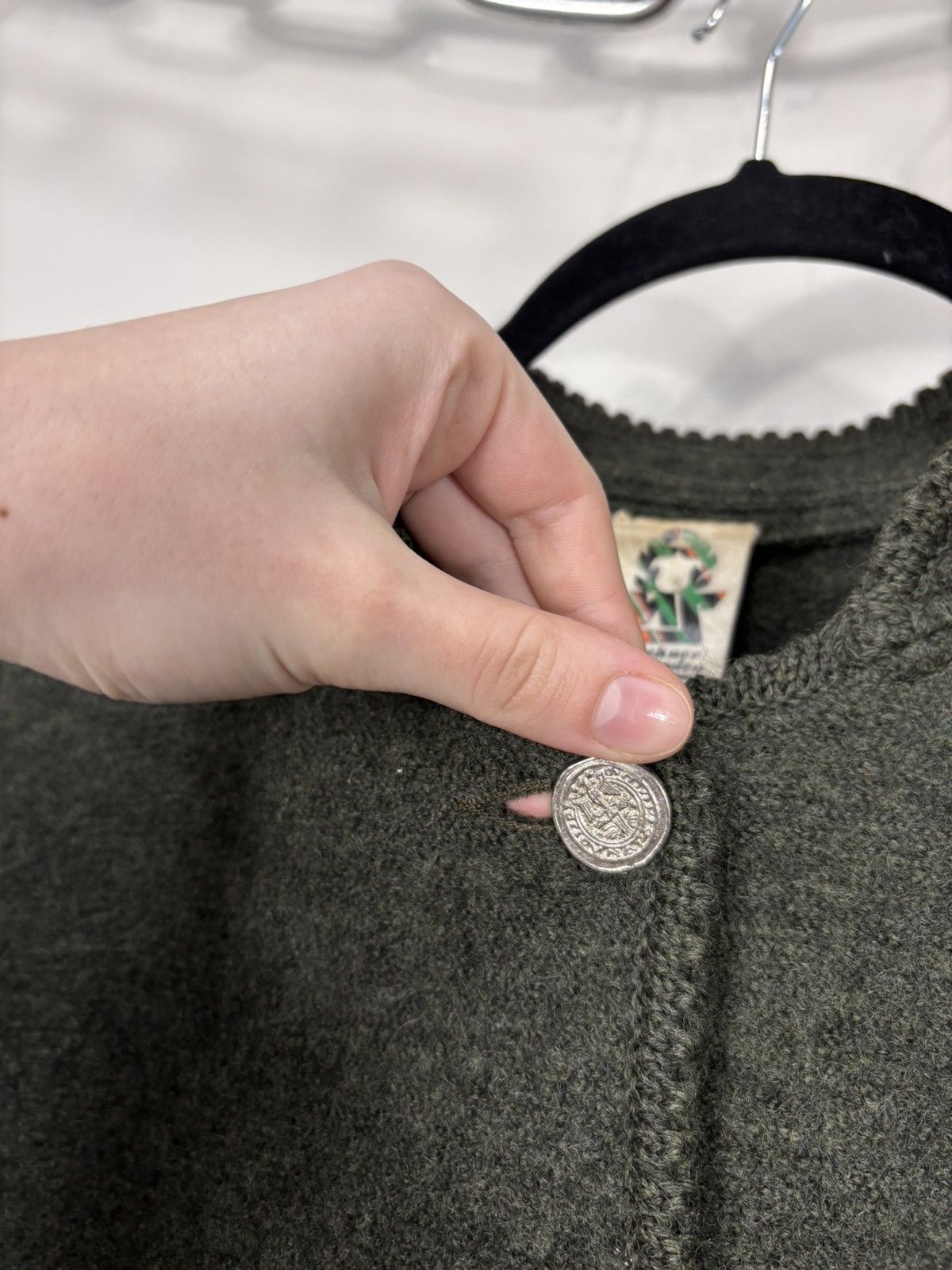 Vintage Vintage Munchner Strickmoden Bavarian Wool Cardigan Sweater Size L / US 10 / IT 46 - 7 Thumbnail
