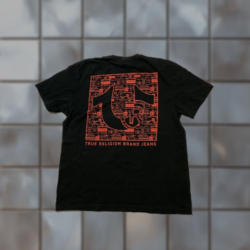 True Religion VINTAGE True Religion Jeans Horseshoe Buddha Black/Red Graphic S/S Crew T-Shirt 2XL Mens Size US XXL / EU 58 / 5 - 1 Thumbnail