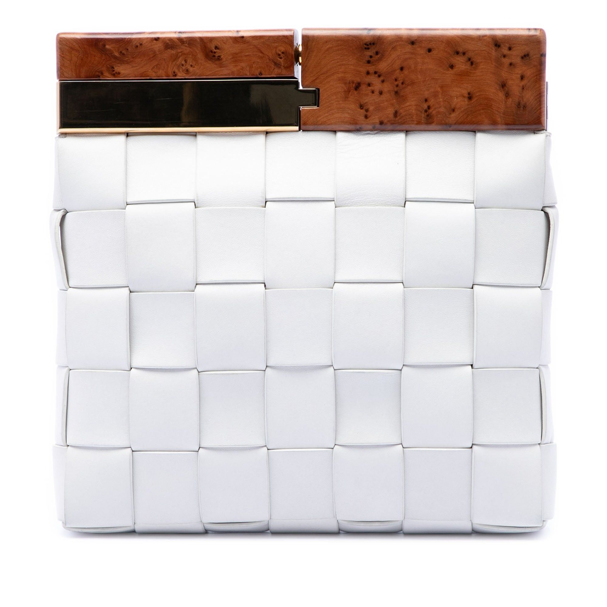 Bottega Veneta Lambskin Maxi Intrecciato The Snap Clutch Size ONE SIZE - 1 Thumbnail