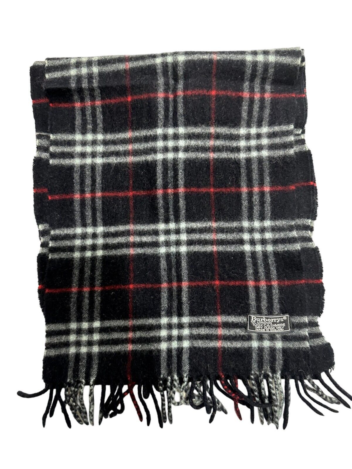 Burberry Burberrys Authentic Unisex Scarf Navy Blue 100% Cashmere Size ONE SIZE - 5 Thumbnail