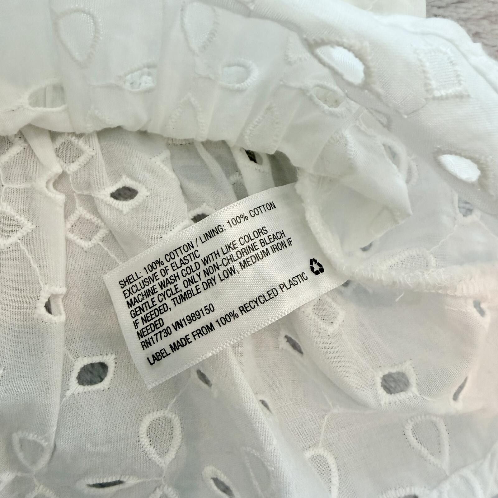 Other A New Day White Eyelet Puff Sleeve Crop Top Medium Size M / US 6-8 / IT 42-44 - 4 Thumbnail