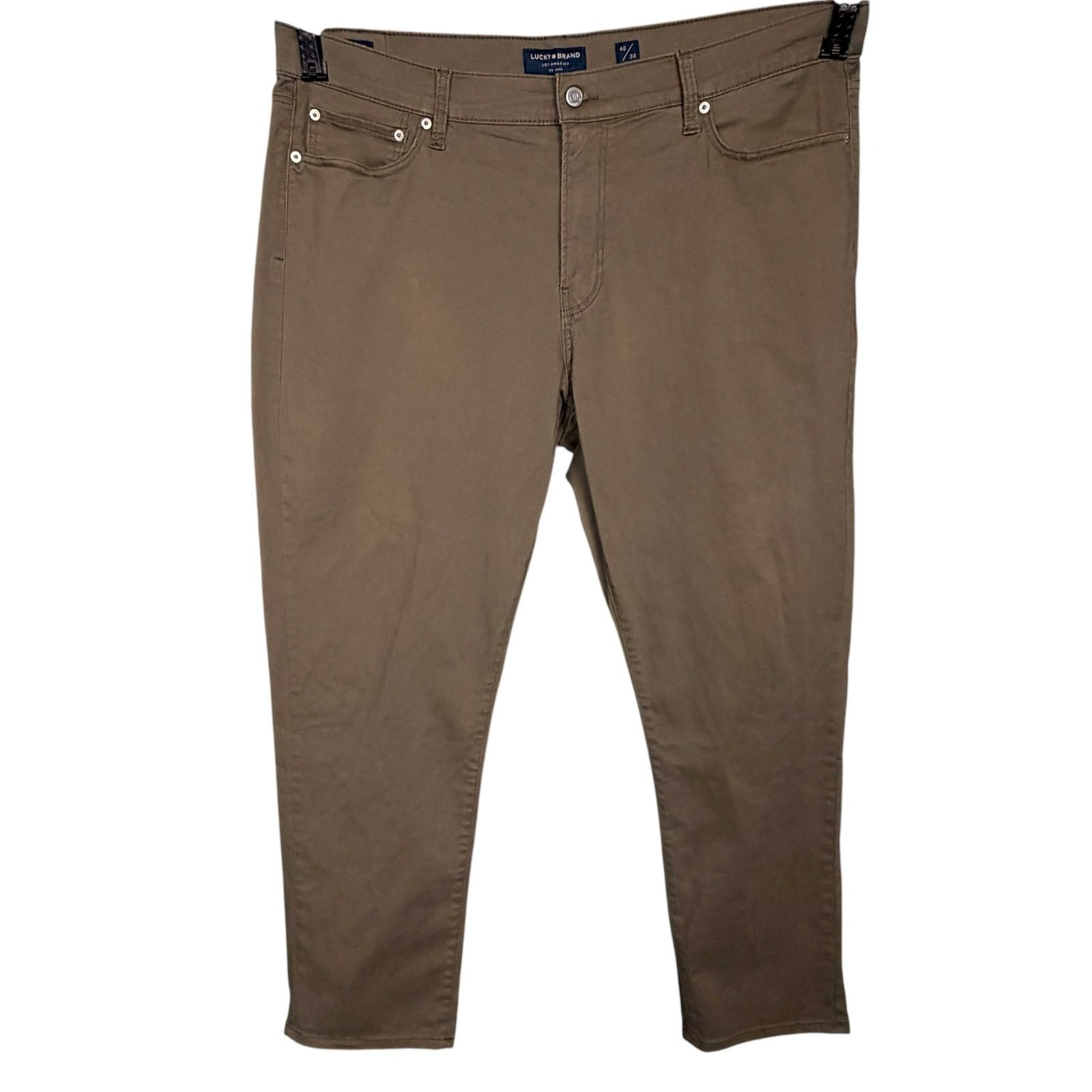 Lucky Brand Lucky Brand Men 40x30 410 Athletic Slim Chino Pants Green Size US 40 / EU 56 - 3 Thumbnail