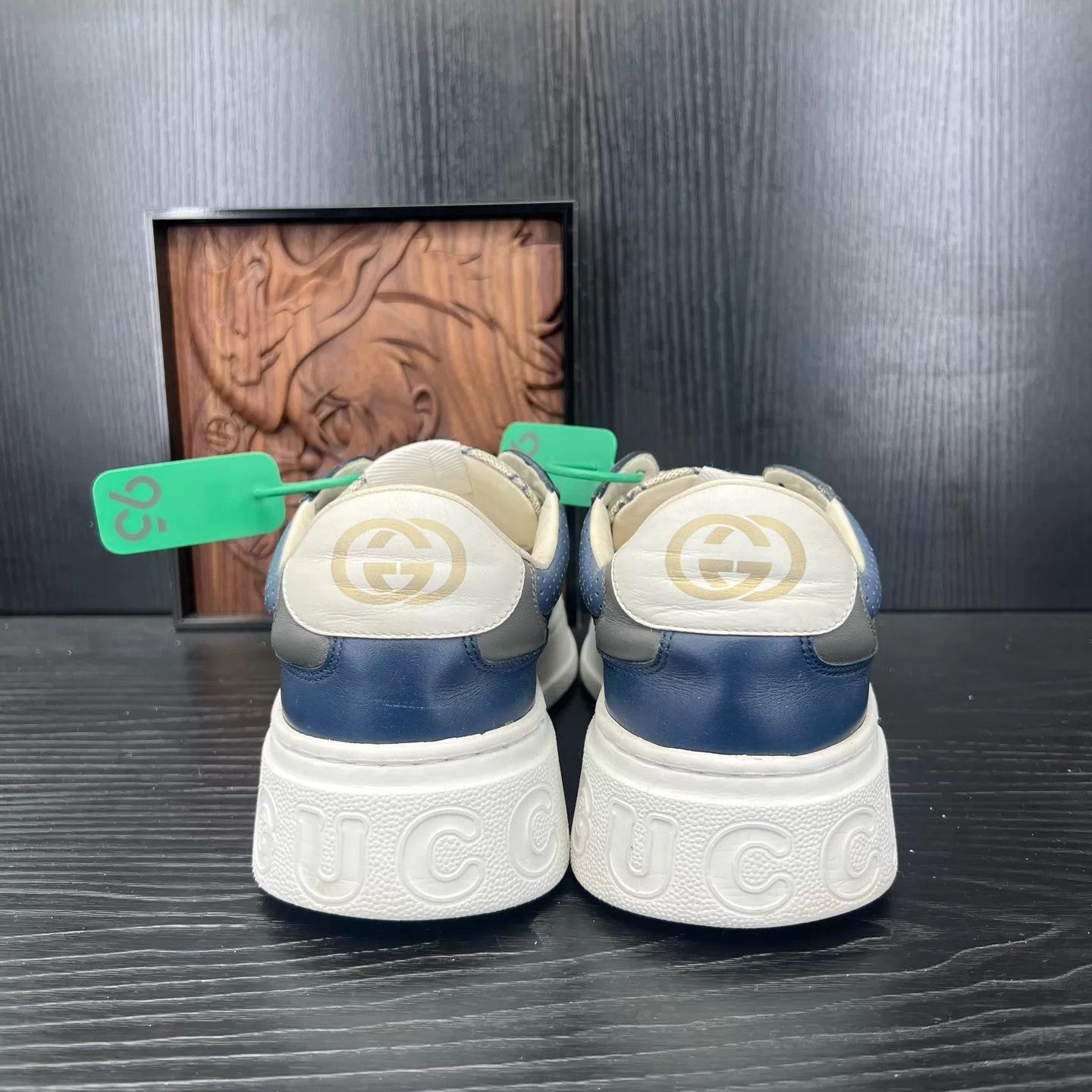 Gucci Gucci Cracker White Blue US8.5(42.5) Original Box Size US 9.5 / EU 42-43 - 7 Thumbnail
