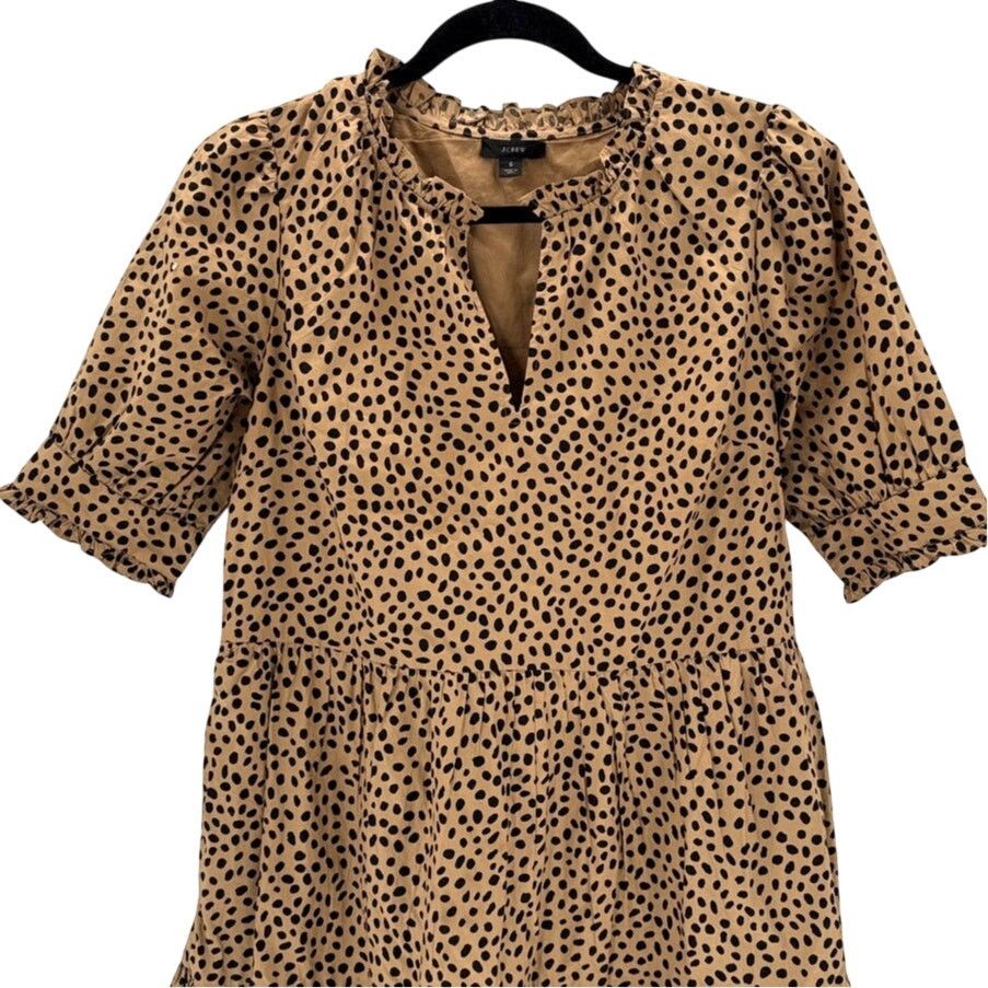 J.Crew J.Crew Ruffleneck Tiered Popover Dress in Leopard Dot size S Size S / US 4 / IT 40 - 3 Thumbnail