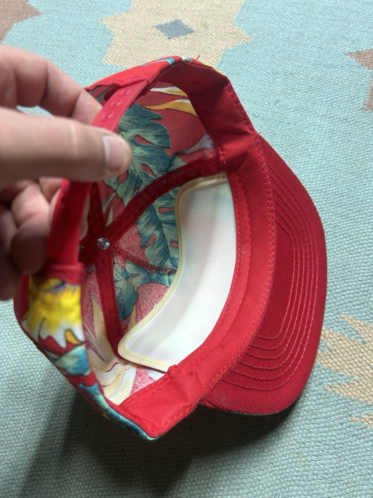 Vintage Vintage SnapBack hat Hawaiian floral Tri City Aggregates USA Size ONE SIZE - 6 Thumbnail