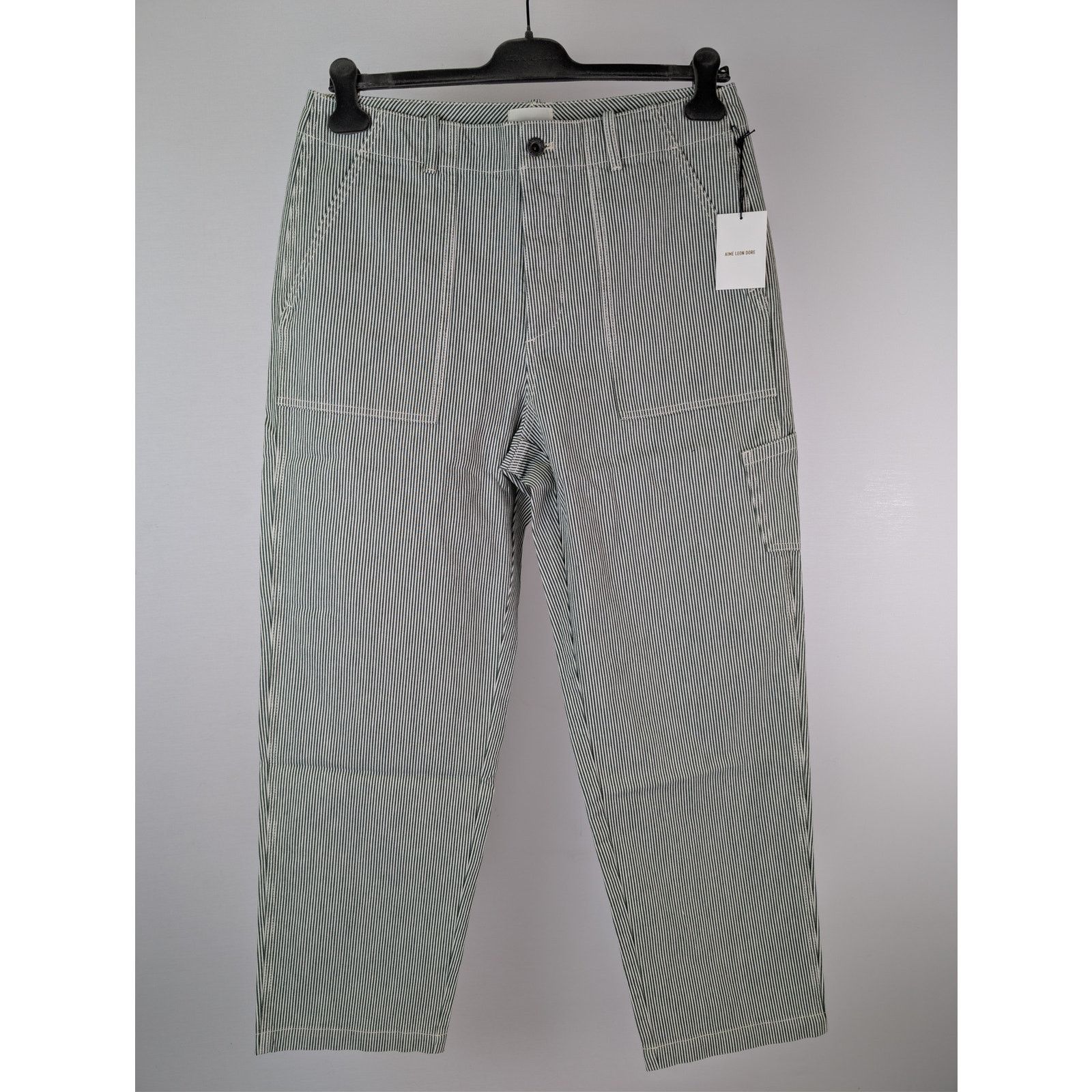 Aime Leon Dore o1rshd1 Hickory Stripe Workwear Pant jean in Green Hickory Size US 34 / EU 50 - 2 Thumbnail