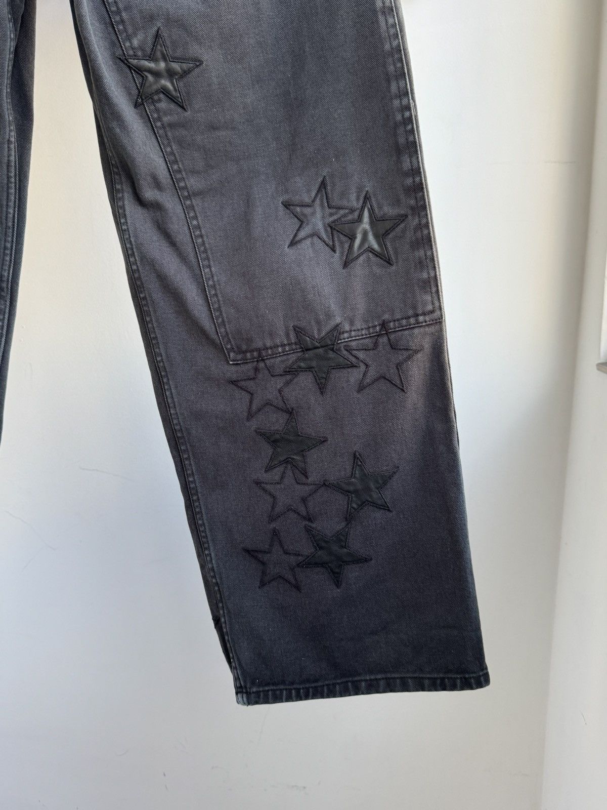 Review Baggy Double Knees Chrome Hearts Style Star Pants
