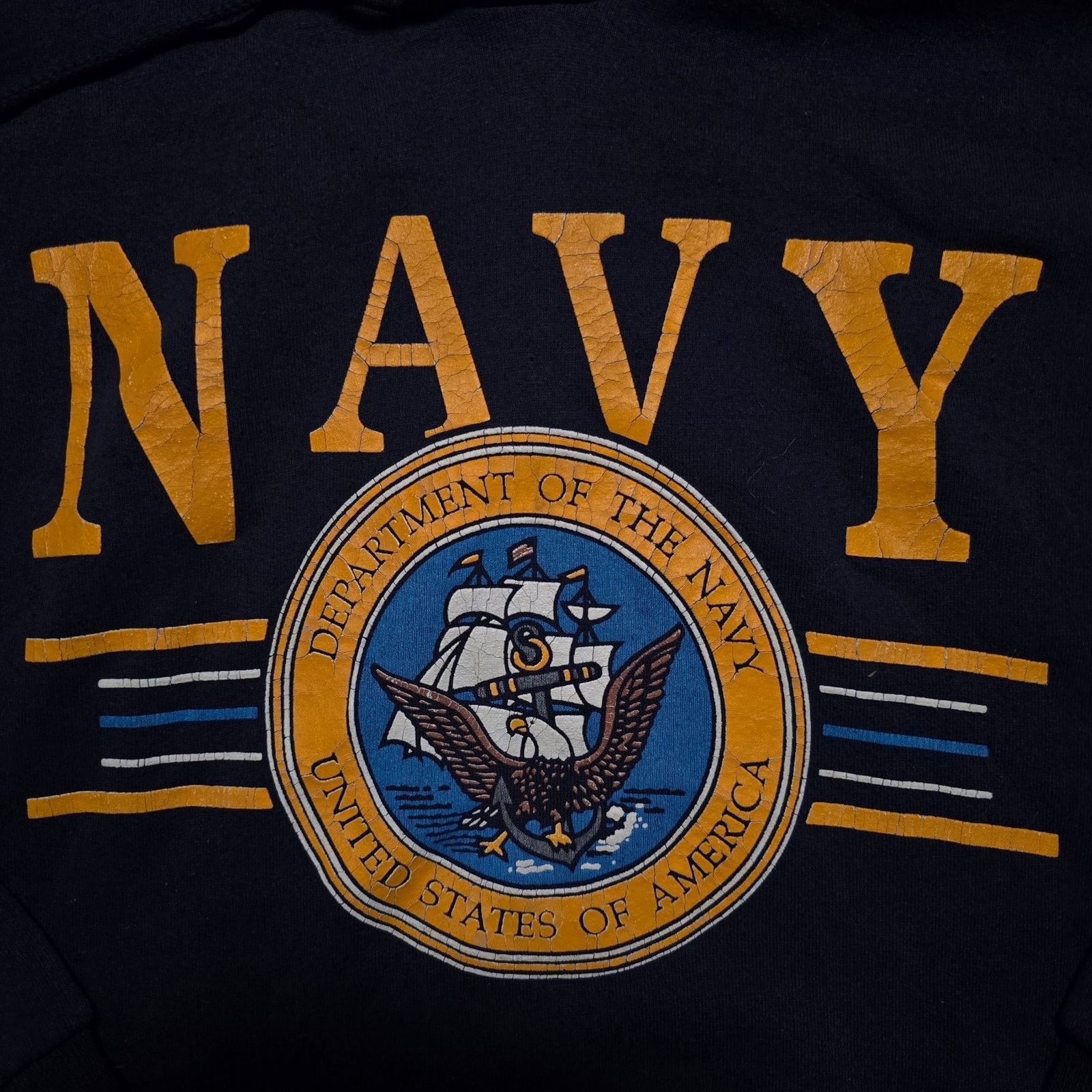 Other Vintage 90s United States Navy Hoodie Made in USA Size US XL / EU 56 / 4 - 2 Thumbnail