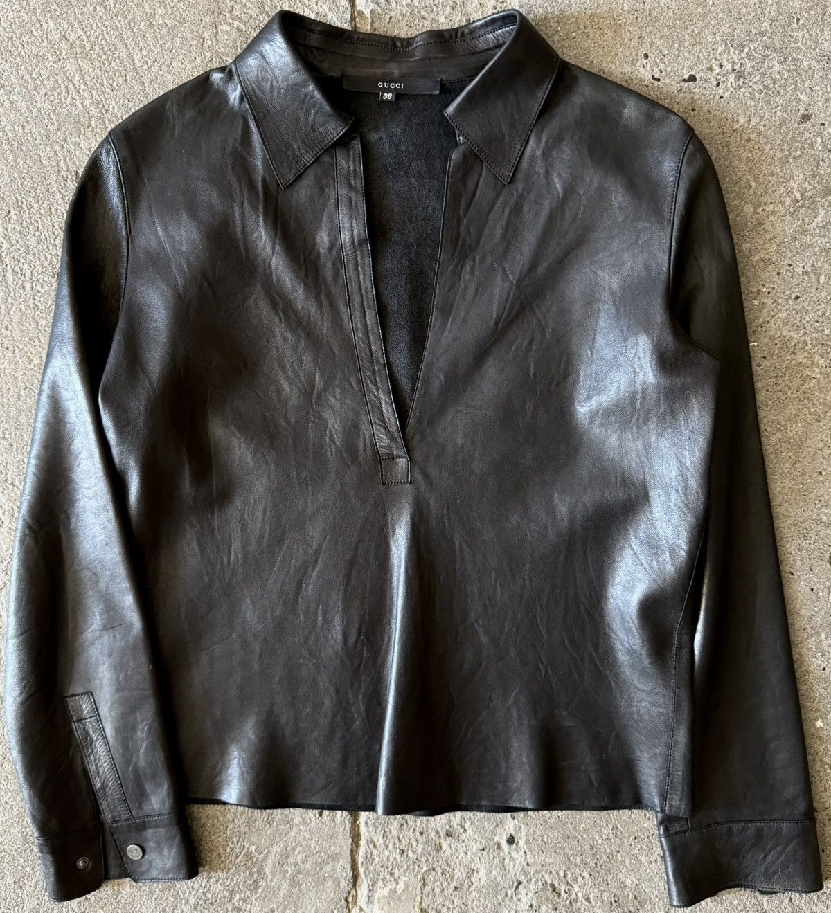 Gucci × Tom Ford Archive Gucci - Tom Ford - FW1997 - Calfskin Vareuse Shirt Size XS / US 0-2 / IT 36-38 - 1 Thumbnail