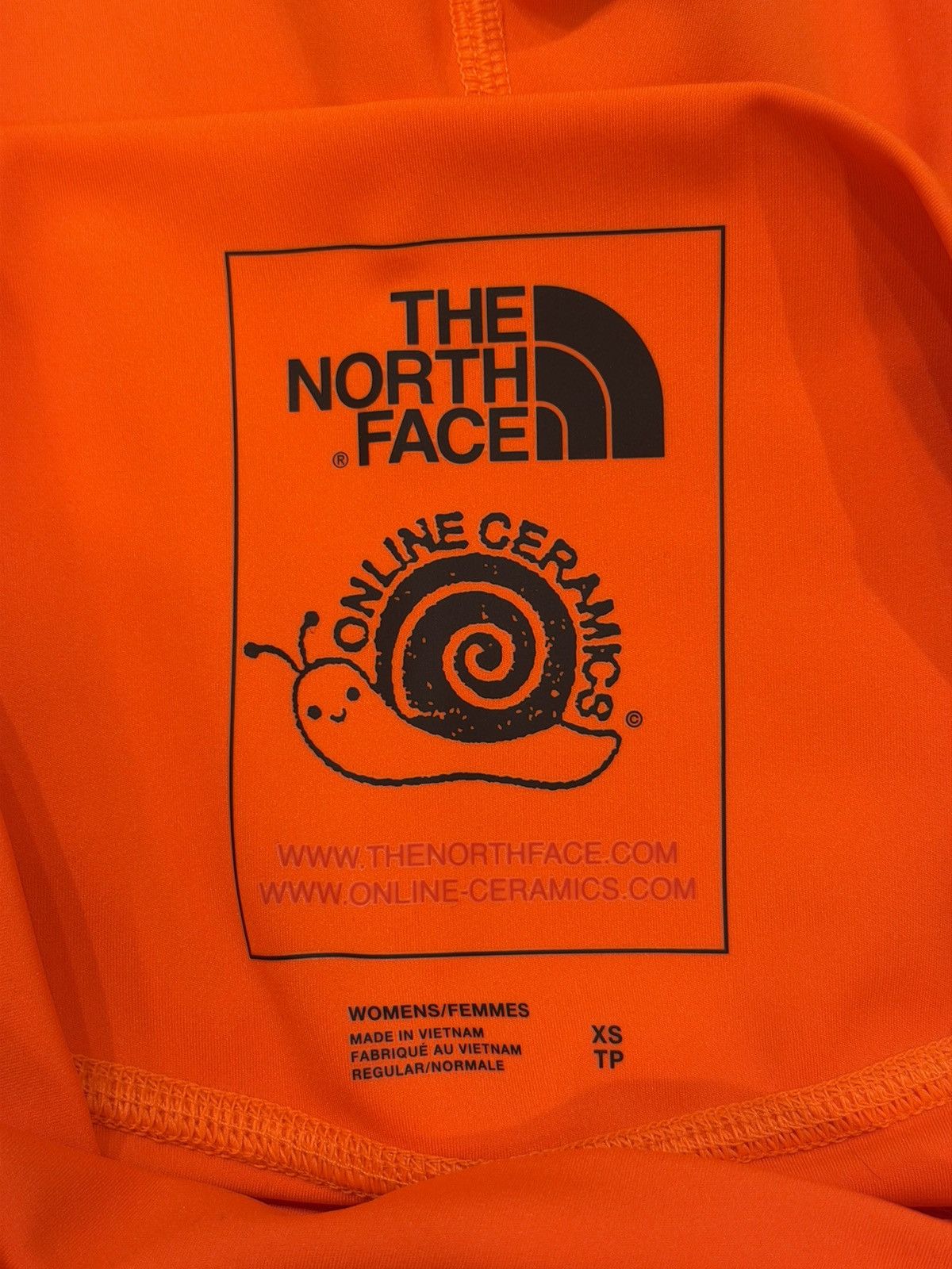 Online Ceramics × The North Face The North Face x Online Ceramics Biker Shorts - Orange Size 22" - 3 Thumbnail