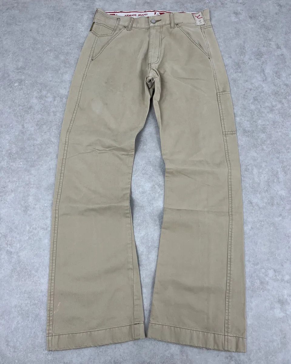 Armani 2000s Armani Beige Cozy Flared Pants Size US 32 / EU 48 - 4 Thumbnail