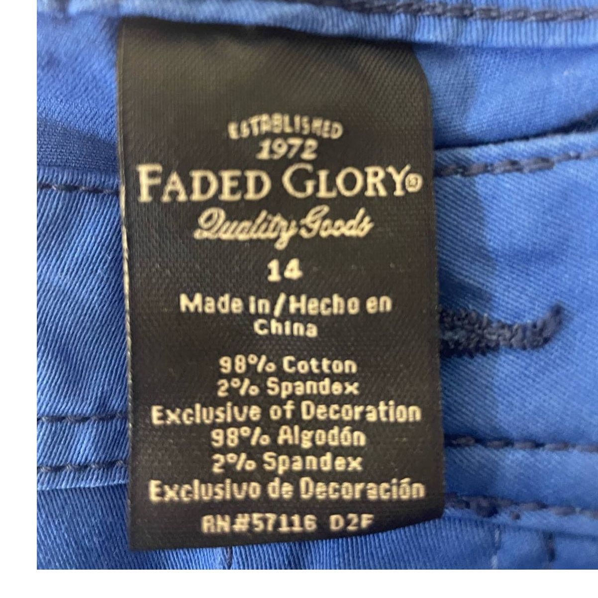 Faded Glory New Faded Glory Size 14 Cotton Blend Cropped Skimmer Pants Size 36" / US 14 / IT 50 - 5 Thumbnail