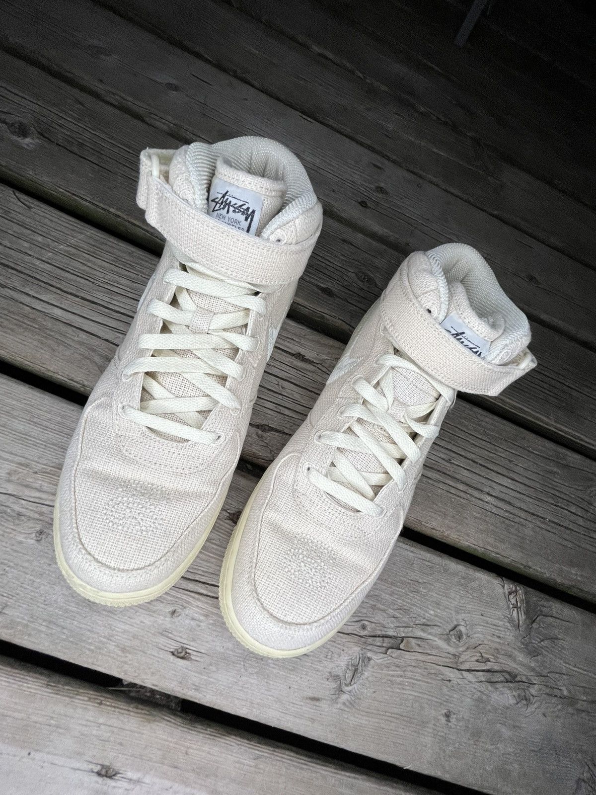 Nike × Stussy Stussy X Nike Air Force 1 OG ALL Beige Size US 9 / EU 42 - 4 Thumbnail