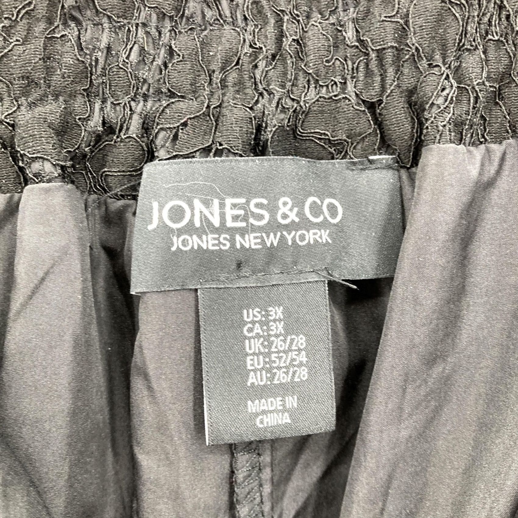 Jones New York Jones New York Pants Womens 3X Black Lace Wide Leg Lined Elastic Waist Career Size 40" / US 18 - 4 Thumbnail