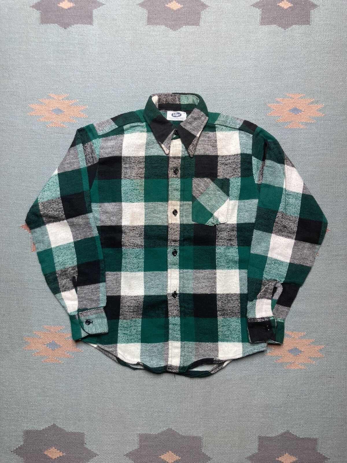 Vintage 70s flannel shirt Mr Leggs woven cotton plaid boy 18 adult S Size US S / EU 44-46 / 1 - 1 Thumbnail