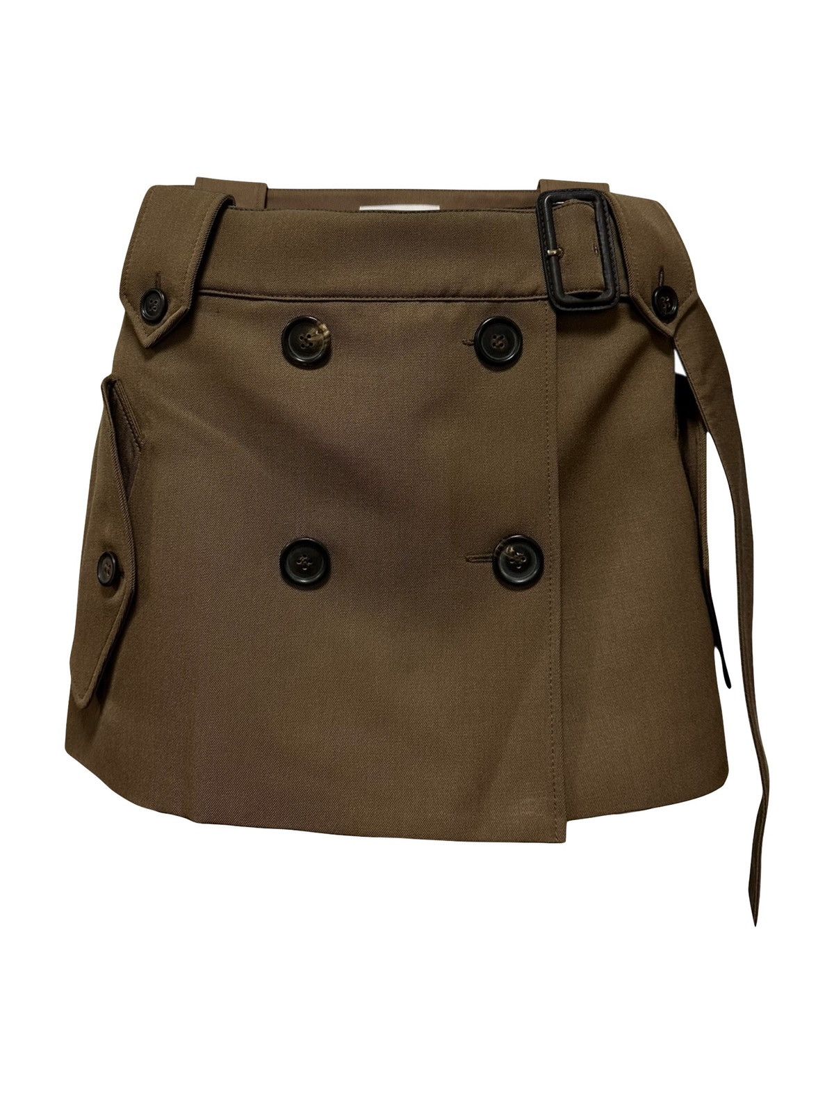 Miu Miu MIU MIU Spring Summer 2024 Mud Gabardine Mini Skirt Size 27" / US 4 / IT 40 - 1 Thumbnail