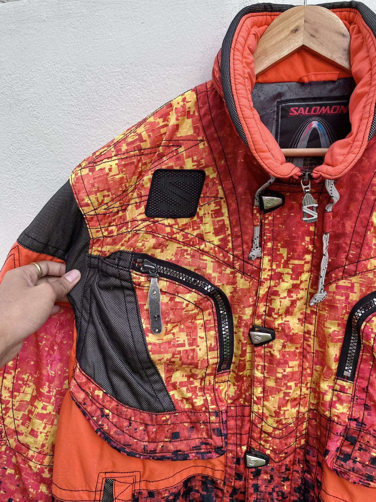 Salomon × Vintage Vintage Salomon Bomber Fire Jacket Size US L / EU 52-54 / 3 - 5 Thumbnail