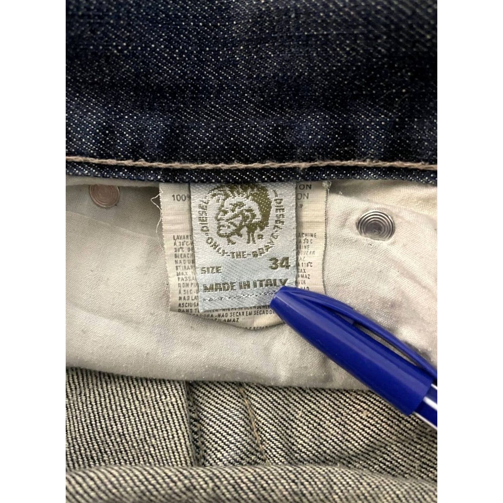 Diesel Diesel Jeans Size 34 Blue Cotton Stretch Wide-Leg Biker Regular Fit 5-Pocket Denim Mens Size US 34 / EU 50 - 3 Thumbnail