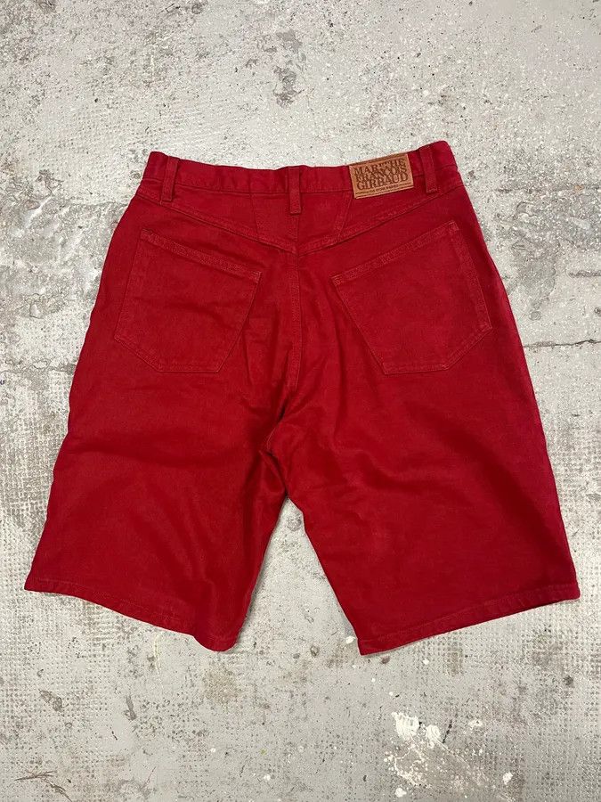 Marithe + Francois Girbaud × Vintage 2000s Marithé + François Girbaud Red Cozy Large Shorts Size US 31 - 7 Thumbnail