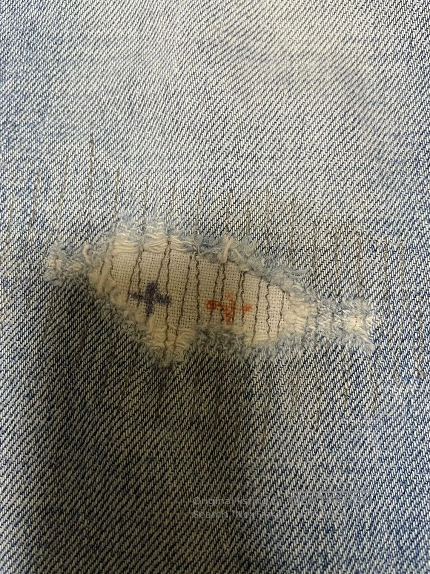 Visvim visvim 05d10 cross patch washed denim pants. Size US 34 / EU 50 - 2 Thumbnail
