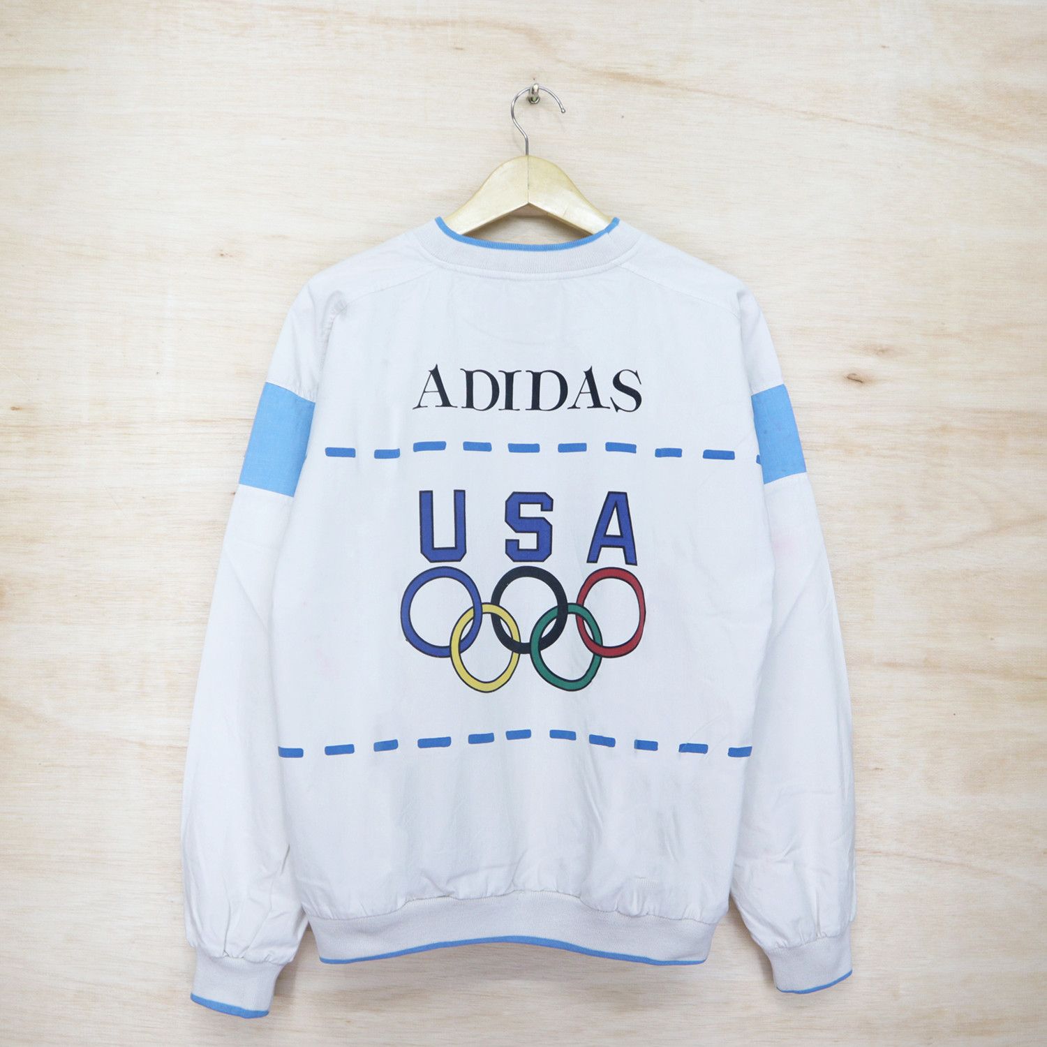 ADIDAS USA Team Olympics Of 1988 Big Logo Sweater