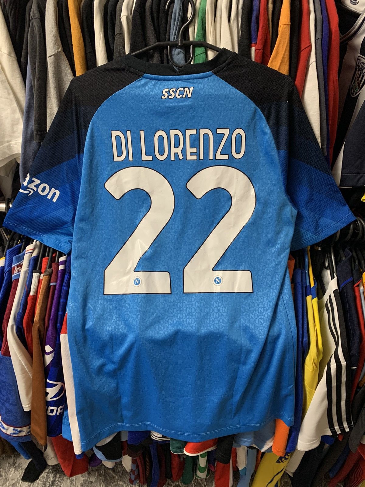 EA7 Napoli DI LORENZO 22 ユニフォーム L Emporio Armani 🔥EA7 NAPOLI 2022 2023 HOME #22 Di Lorenzo Soccer