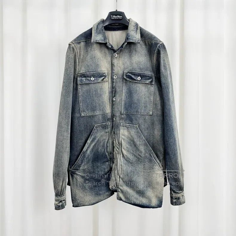 Rick Owens Rick Owens Washed denim jacket Size US XS / EU 42 / 0 - 1 Thumbnail