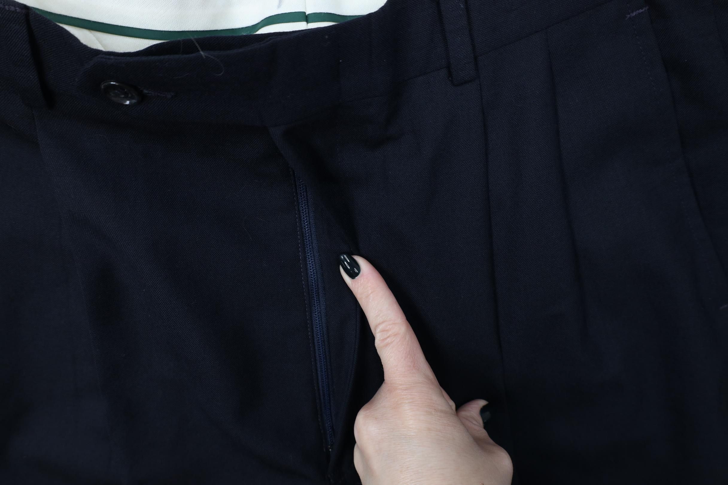 Vintage Vintage 70s Streetwear Knit Wide Leg Chino Pants Navy Blue Size US 36 / EU 52 - 6 Thumbnail