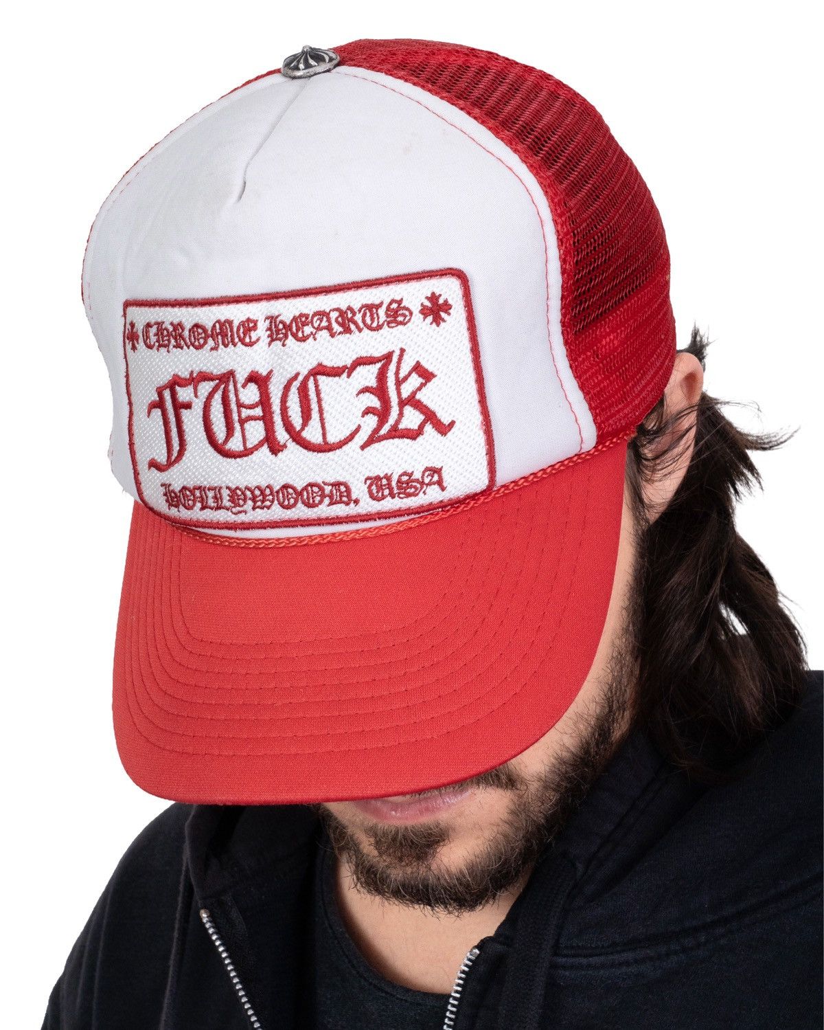 Chrome Hearts Chrome Hearts Red « F*CK » Trucker Cap Vintage Size ONE SIZE - 4 Thumbnail