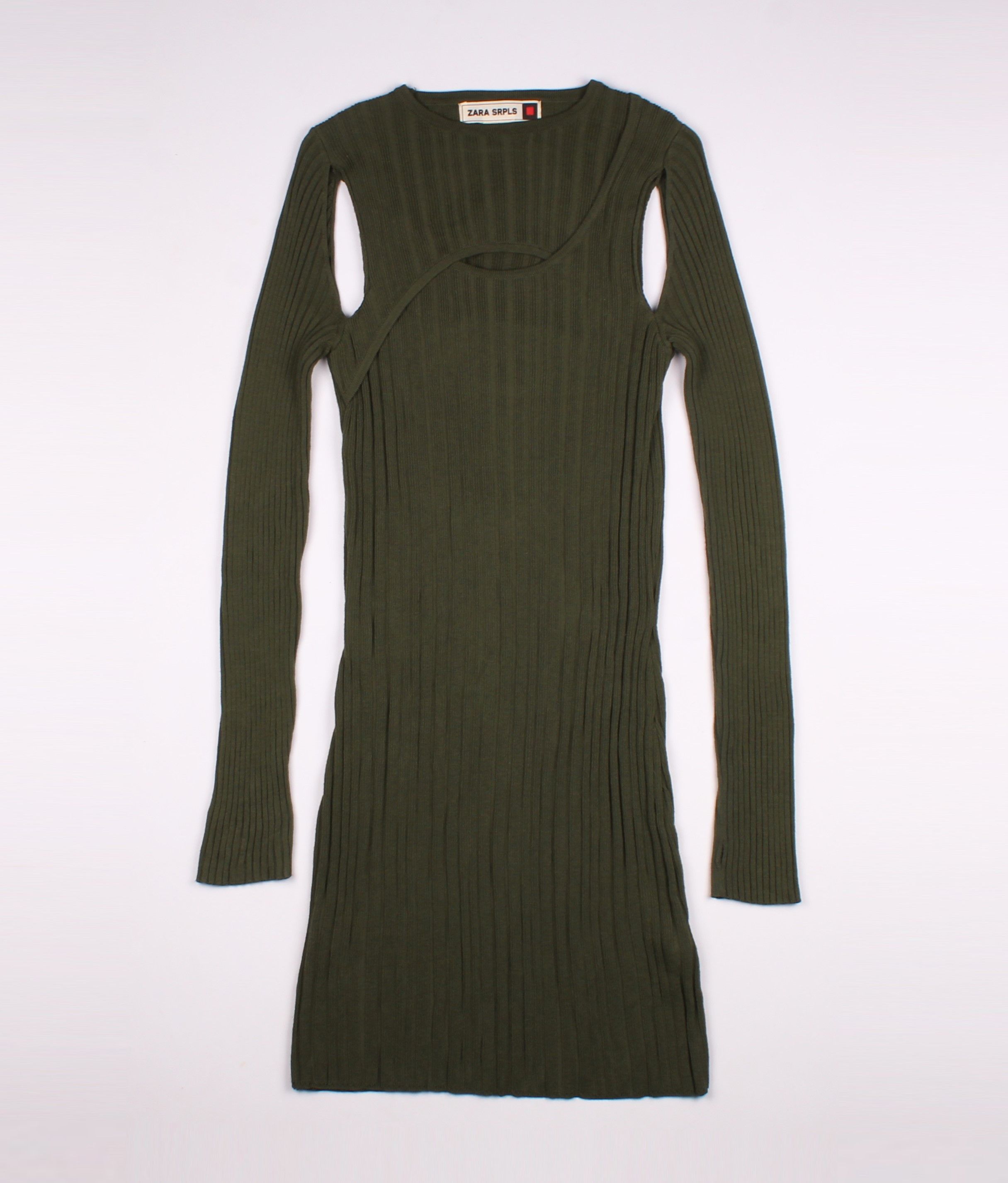 Zara Zara SRPLS Cut Out Rib Knit Mini Dress Size S / US 4 / IT 40 - 4 Thumbnail