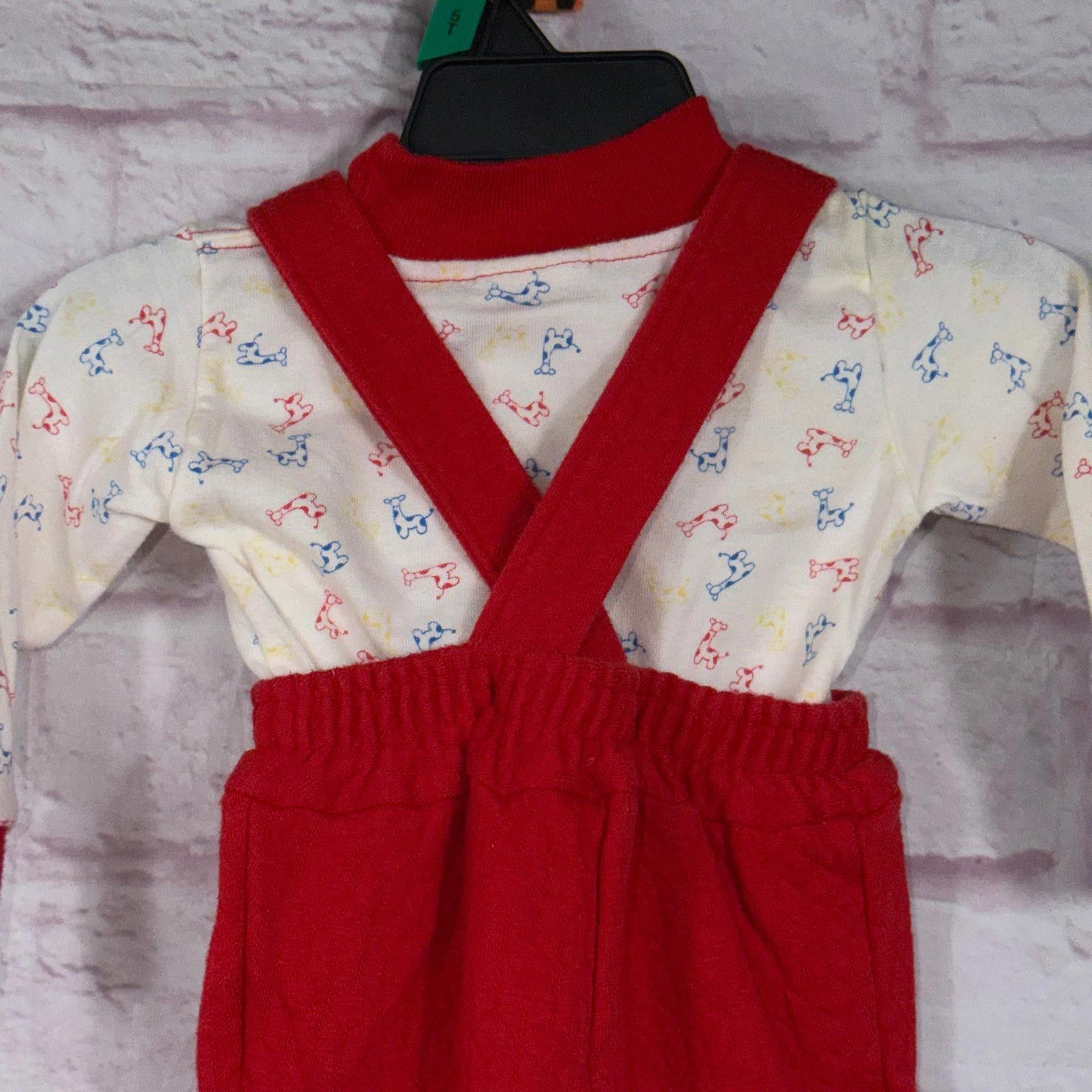 Other Buster Brown Baby 3-6 Month Overalls with Giraffe Embroidery Size ONE SIZE - 8 Thumbnail