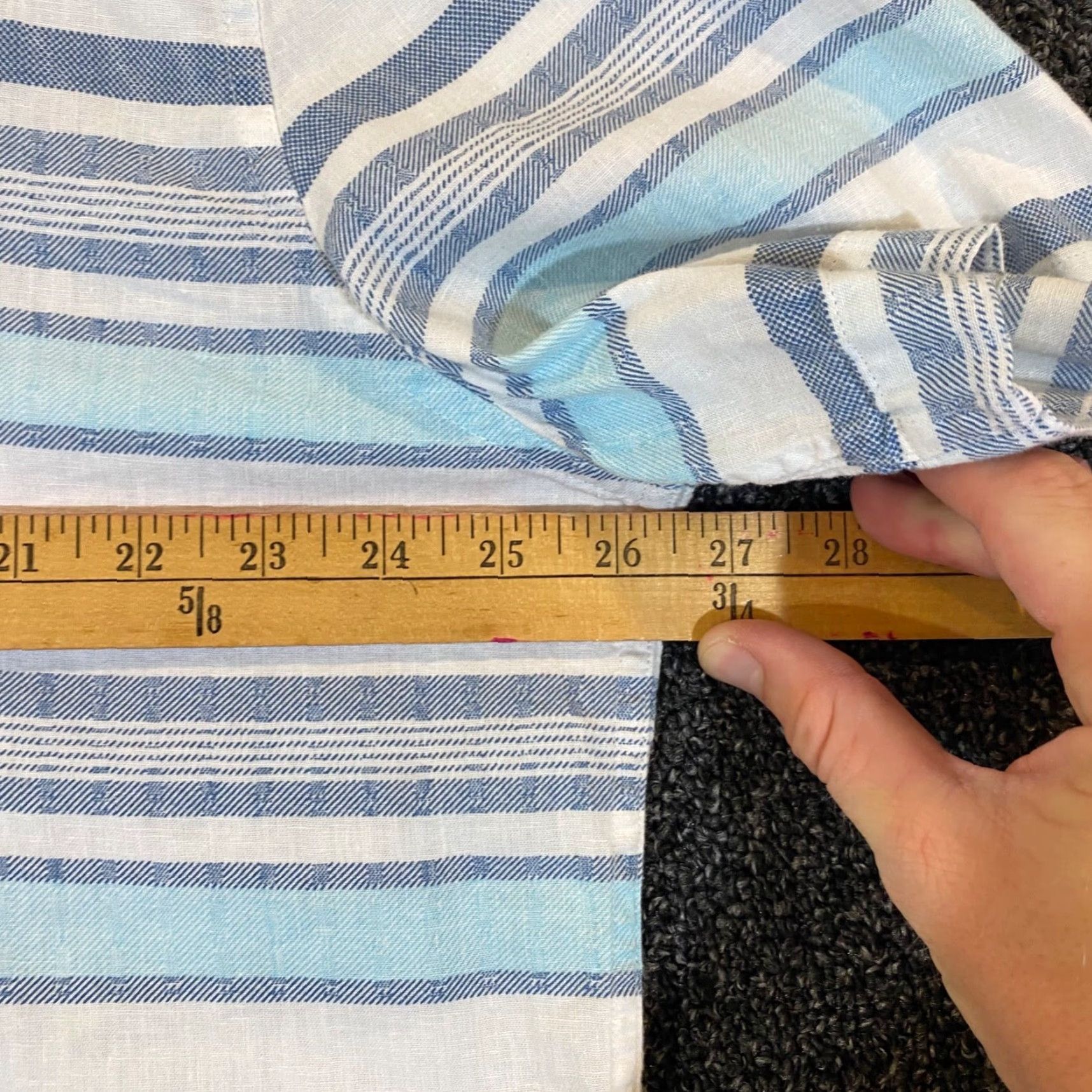 Southern Tide VINTAGE Southern Tide Shirt Men XL Short Sleeve Linen Blend Button-Up Blue White Striped Casual Size US XL / EU 56 / 4 - 4 Thumbnail