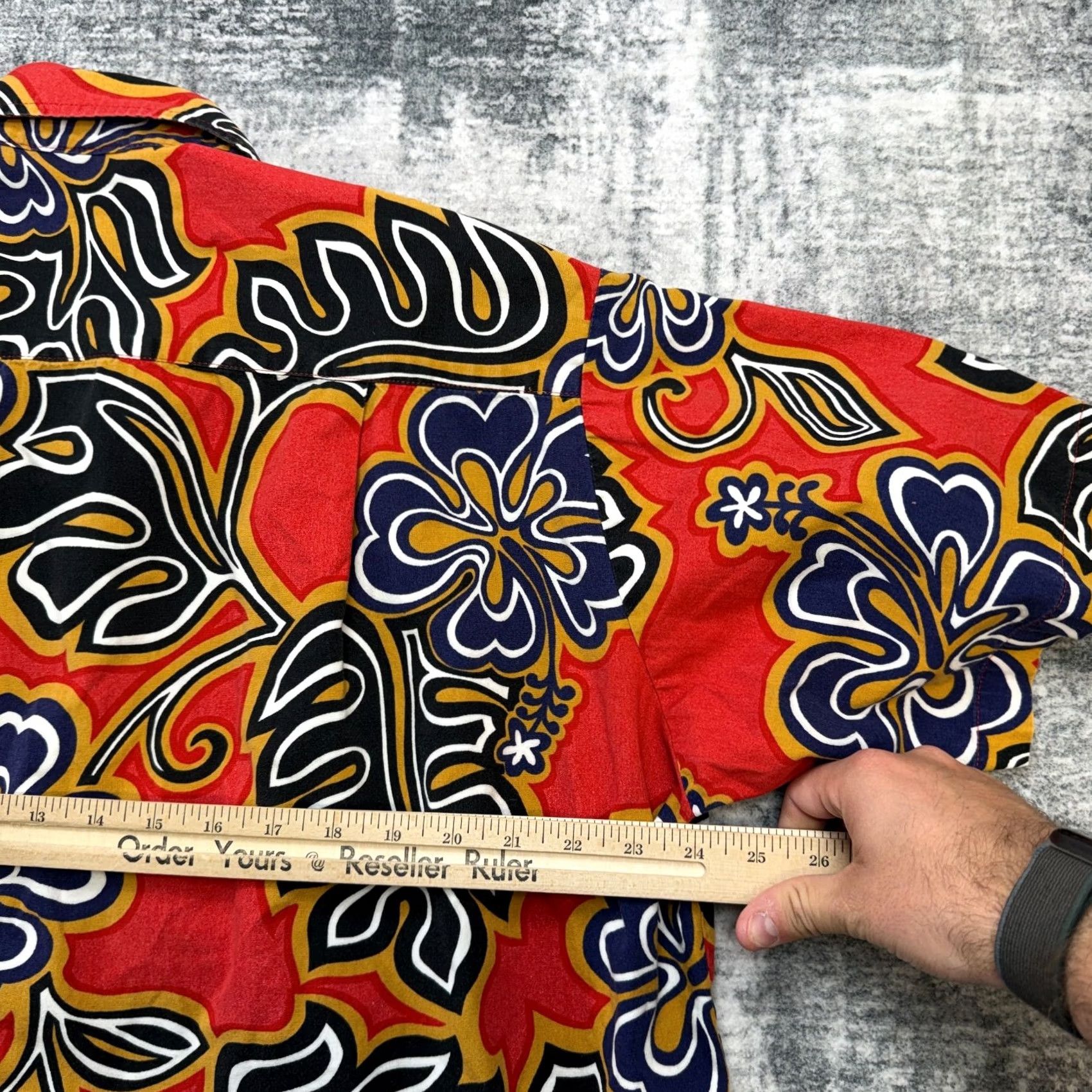 ALOHAS Canoe Club Fiji Shirt Mens Large Orange Black Hawaiian Floral Palms Aloha Resort Size US L / EU 52-54 / 3 - 6 Thumbnail