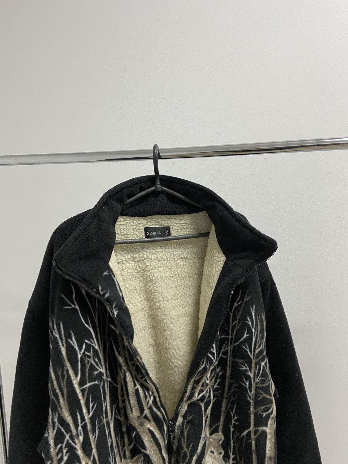 Japanese Brand × Vintage Wolves 🐺 Fleece Jacket Warm Vintage Zip Overprint Size US XXL / EU 58 / 5 - 3 Thumbnail