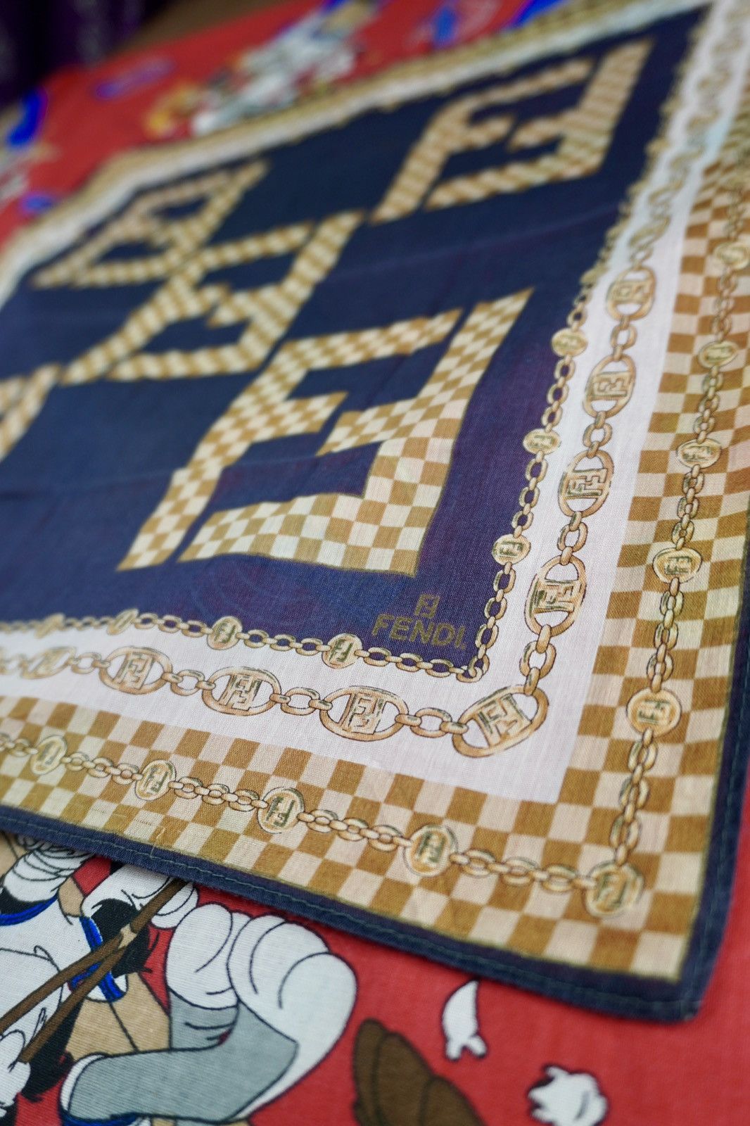 Fendi × Vintage Fendi Handkerchief Bandana Pocketsquare Silk Hand Twill Size ONE SIZE - 7 Thumbnail