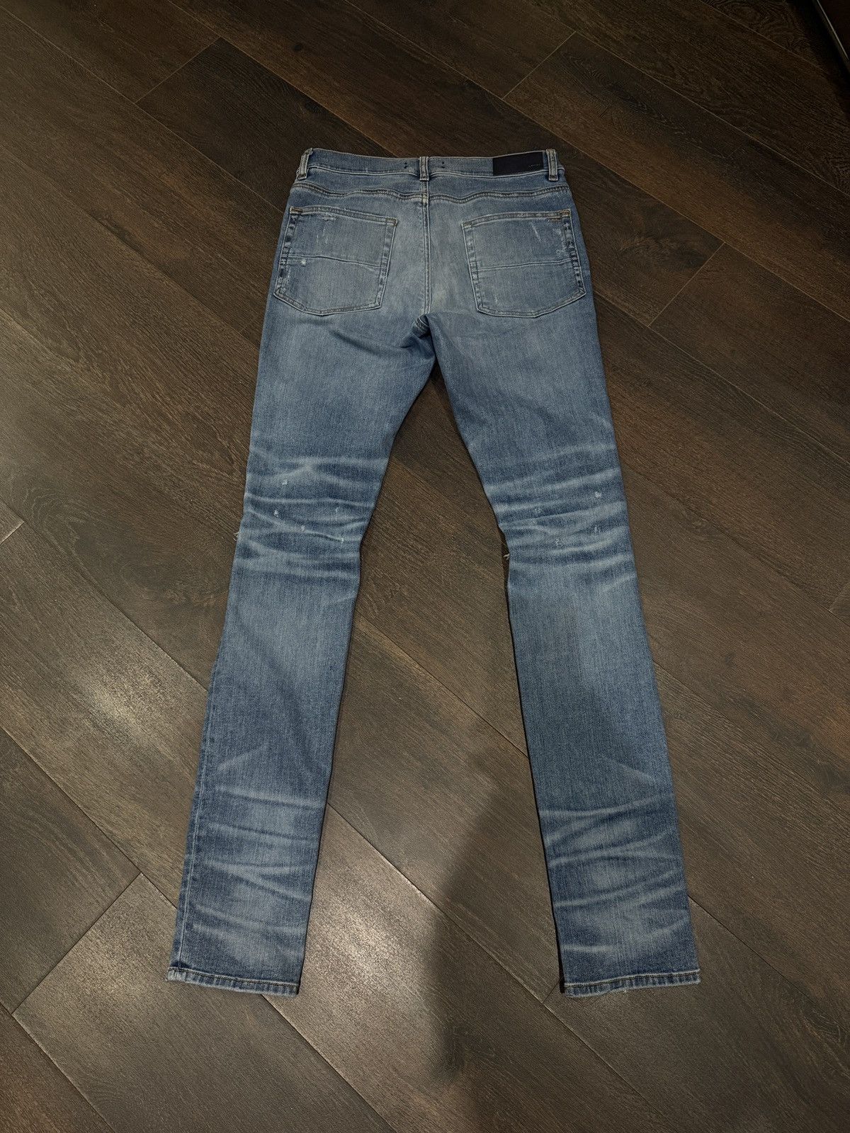 Amiri Amiri DISTRESSED DENIM HAWAIAN PATCHWORK ROSEBOWL MX1 SLIM Size US 34 / EU 50 - 3 Thumbnail
